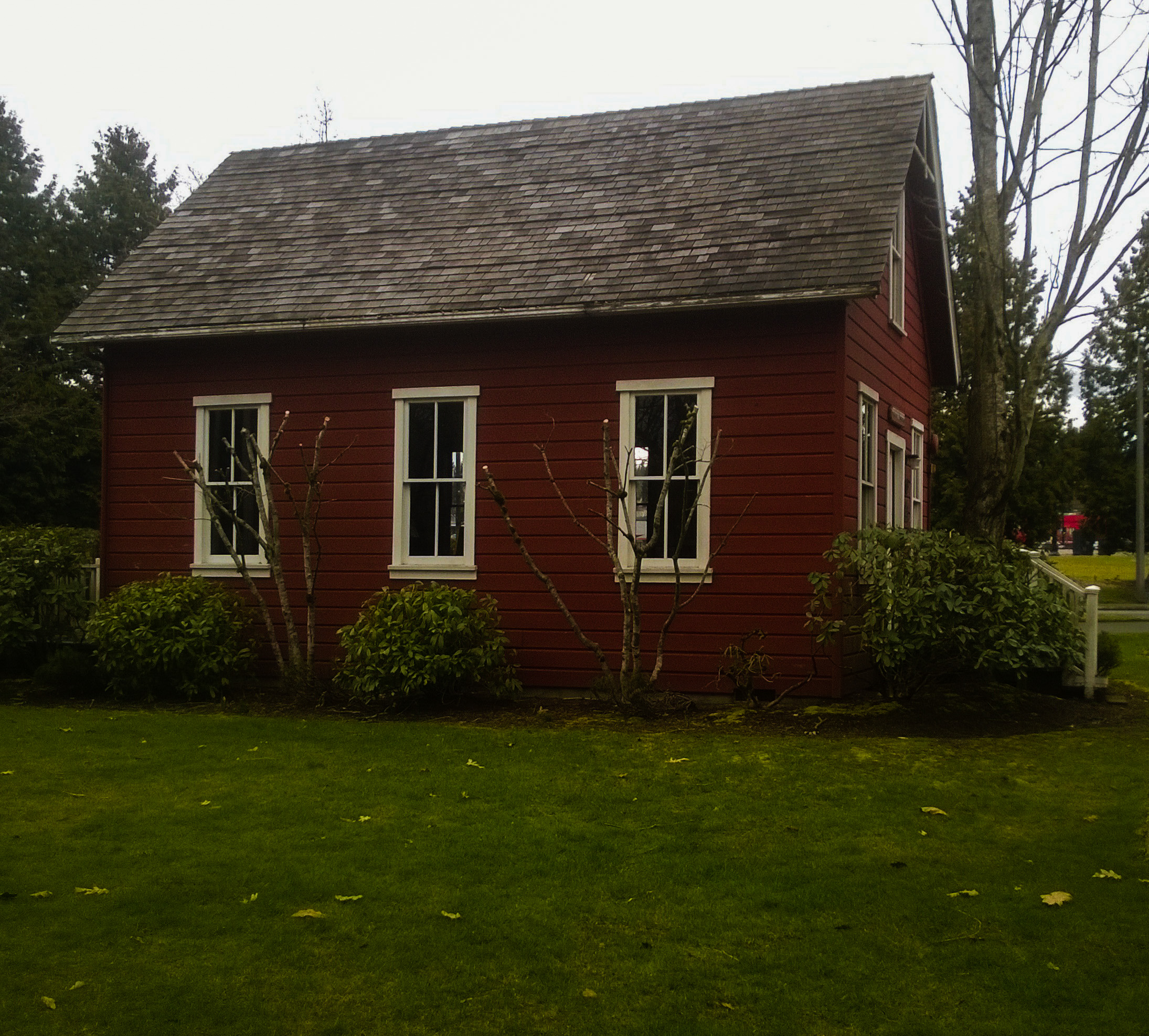 Bothell's first schoolhouse, 1885, now in the Park at Bothell Landing