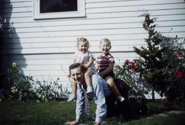 Ron Green with two of his three children, Janet and Ronald