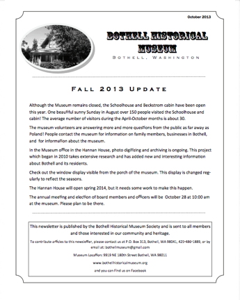 Fall 2013 Newsletter