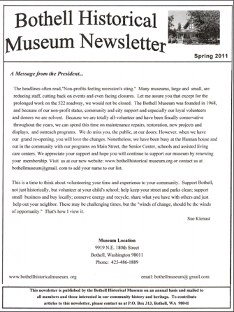 Spring 2011 Newsletter