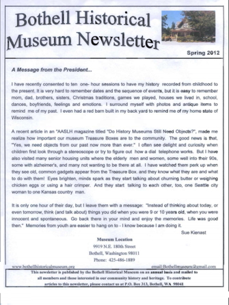 Spring 2012 Newsletter