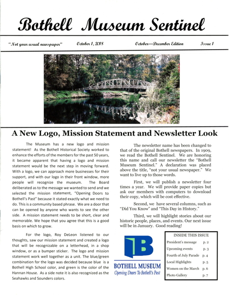 Autumn 2018 Newsletter cover