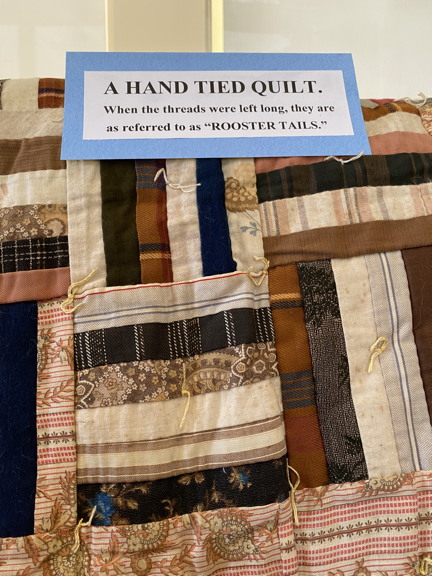 A hand-tied quilt