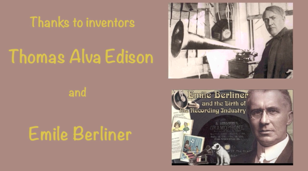 Thomas Edison and Emile Berliner